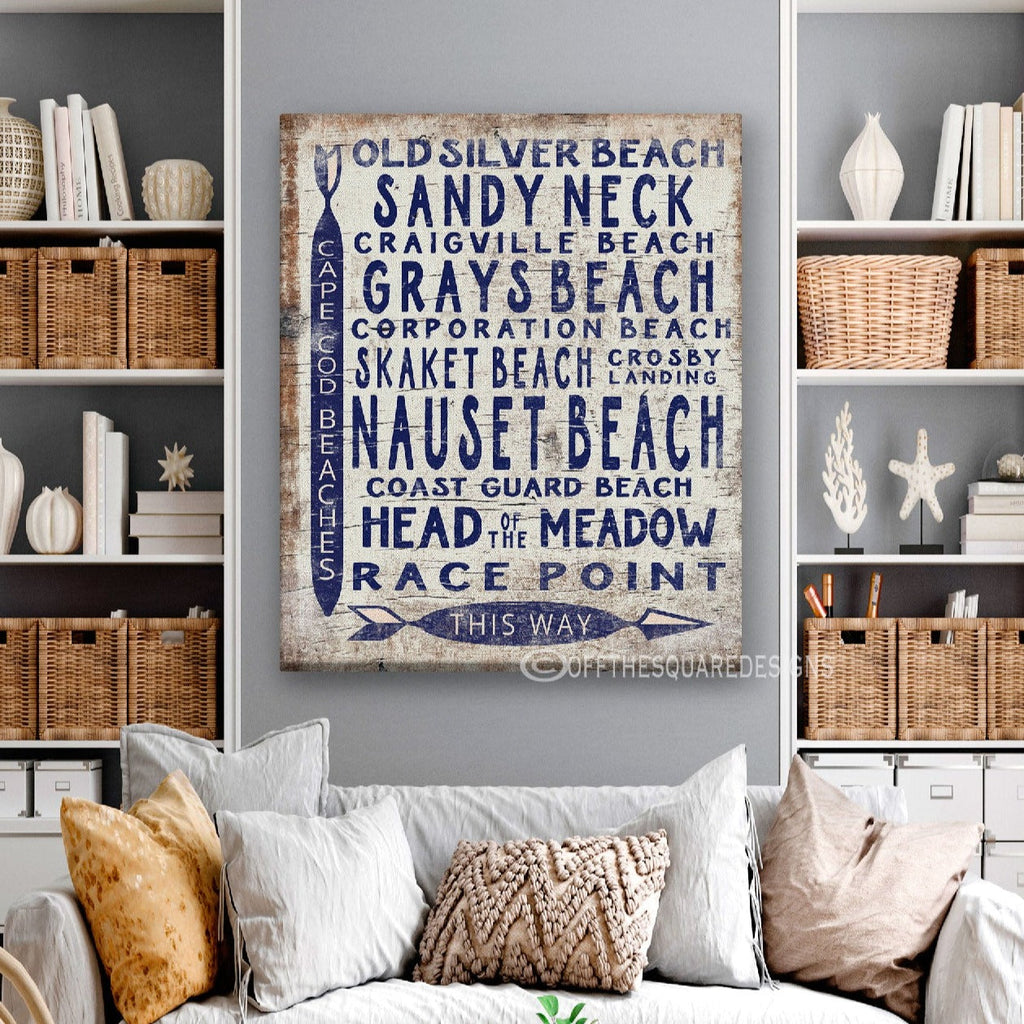 Vintage Cape Cod Beach Sign | Nauset Craigville Race Point Sandy Neck