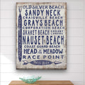 Vintage Cape Cod Beach Sign | Nauset Craigville Race Point Sandy Neck